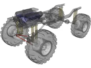 Chassis 4x4 3D Model preview