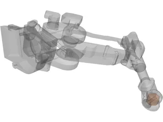 Six Axis Robot ABB4400_45 3D Model preview