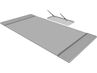 Desk Pad Set 3D Model preview