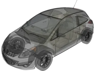 Opel Corsa (2007) 3D Model preview