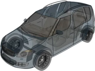 Skoda Roomster 3D Model preview