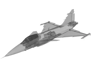 Saab JAS-39C Gripen 3D Model preview