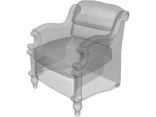 Colonial Chair 3D Model preview