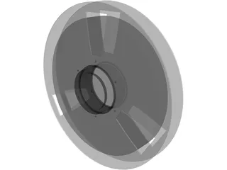 Ampex Tape Reel 3D Model preview
