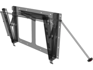 LCD TV Wall Stand 3D Model preview