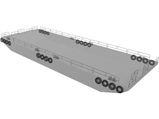 Barge 3D Model preview