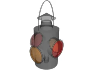 Railroad Lantern 3D Model preview