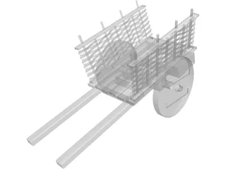 Medieval Cart 3D Model preview