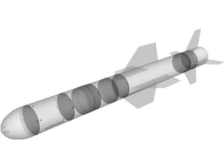 AGM-84A Harpoon 3D Model preview