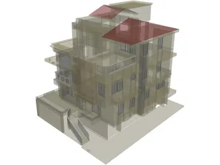 Rural House 3D Model preview