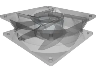 Axial Fan 3D Model preview