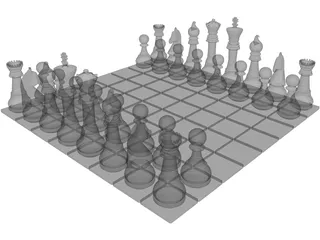 Chess Board 3D Model preview