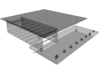 Living Room Table 3D Model preview