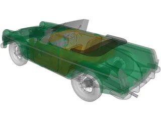 MGB Sports Car 3D Model preview