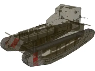 Whippet Tank 3D Model preview