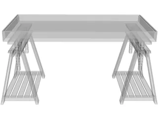 Desk IKEA 3D Model preview