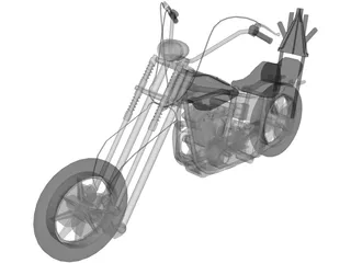 Custom Chopper 3D Model preview