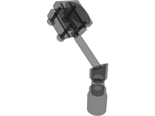 Adjustable Optical Mirror 3D Model preview