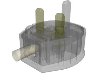 3 Pin Plug 3D Model preview