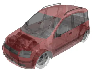 Fiat Panda (2005) 3D Model preview