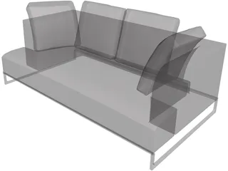 B&B Couch 3D Model preview