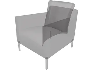 B&B Armchair 3D Model preview