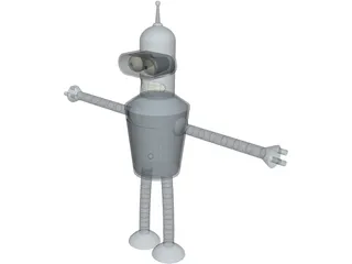 Futurama Bender 3D Model preview