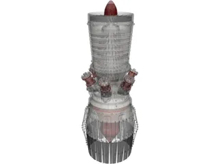 Jet Engine 3D Model preview