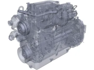 Cummins QSB 6.7 Engine 3D Model preview