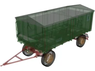 Industrial Trailer 3D Model preview