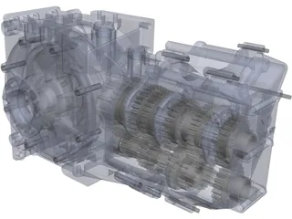 Hewland LD200 Gearbox 3D Model preview