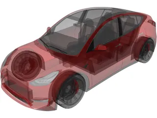 Tesla Model Y (2021) 3D Model preview
