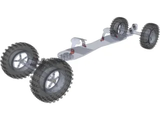 Mountainboard 3D Model preview