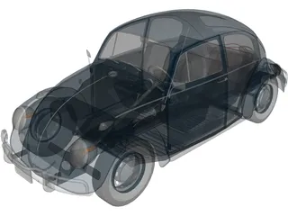 Volkswagen Beetle (1962) 3D Model preview
