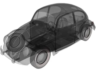 Volkswagen Beetle (1948) 3D Model preview