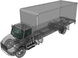 Freightliner Box Truck (2012) 3D Model preview