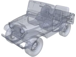 Jeep Willys CJ5 (1954) 3D Model preview