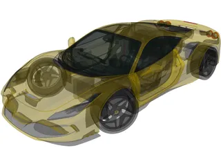 Ferrari F8 Tributo (2019) 3D Model preview