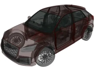 Audi Q2 S-Line (2017) 3D Model preview