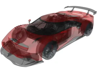 Ferrari P80C (2019) 3D Model preview