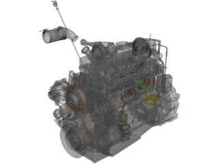 Cummins ISL Engine 3D Model preview
