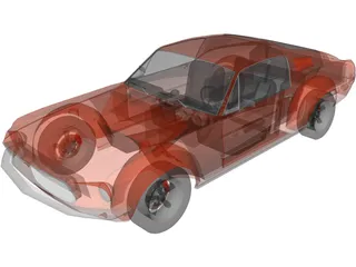 Ford Mustang GT Fastback 390 (1968) 3D Model preview