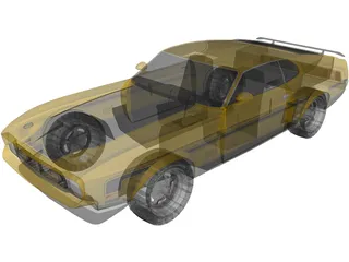 Ford Mustang Mach 1 (1971) 3D Model preview