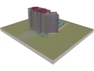 Luxury Building 3D Model preview