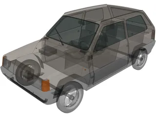 Fiat Panda (1980) 3D Model preview