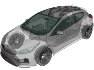 Kia Pro Ceed GT (2014) 3D Model preview