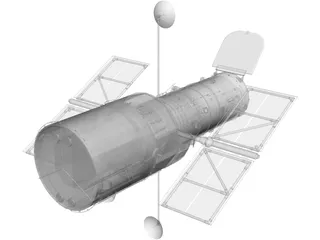 Hubble Space Telescope 3D Model preview