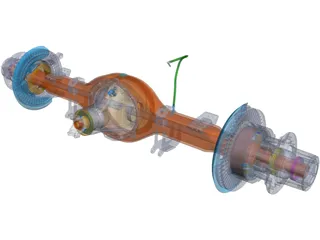 Ford F-450 Rear Axle 3D Model preview
