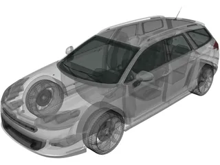 Citroen C5 Tourer (2011) 3D Model preview