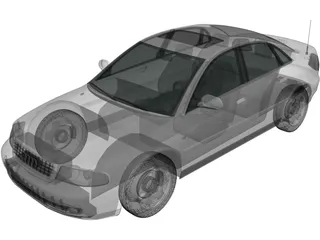 Audi A4 Sedan (1999) 3D Model preview